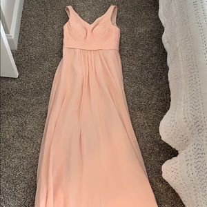 AZAZIE blush pink bridesmaids dress!
